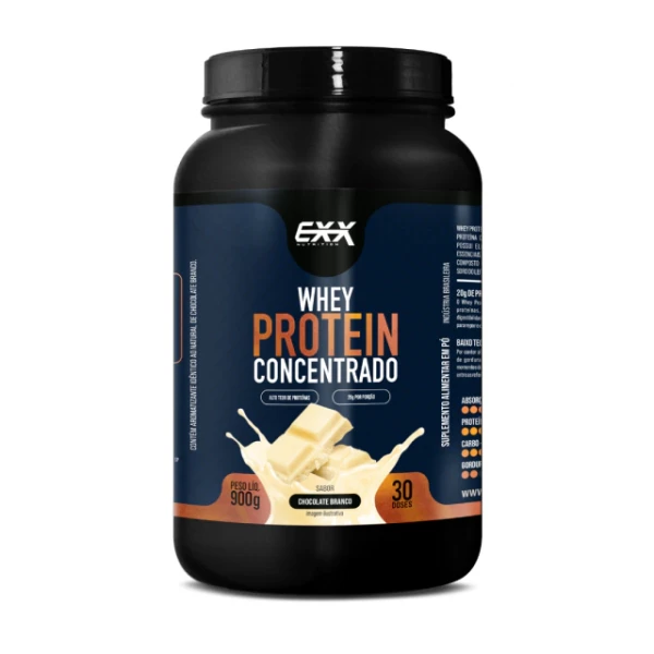 Whey Protein Concentrado EXX Chocolate Branco 900g