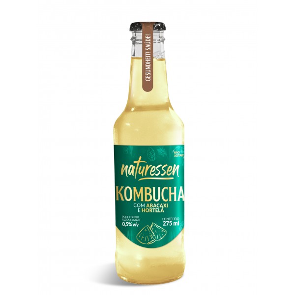 Kombucha com abacaxi e hortelã - 275ml