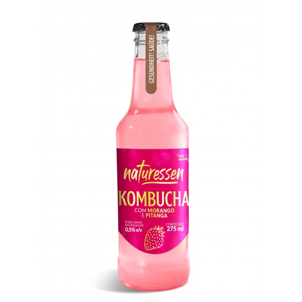 Kombucha com morango e pitanga - 275ml
