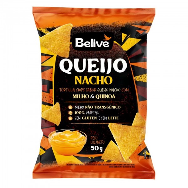 Torttila Chips Queijo Nacho Belive 50g