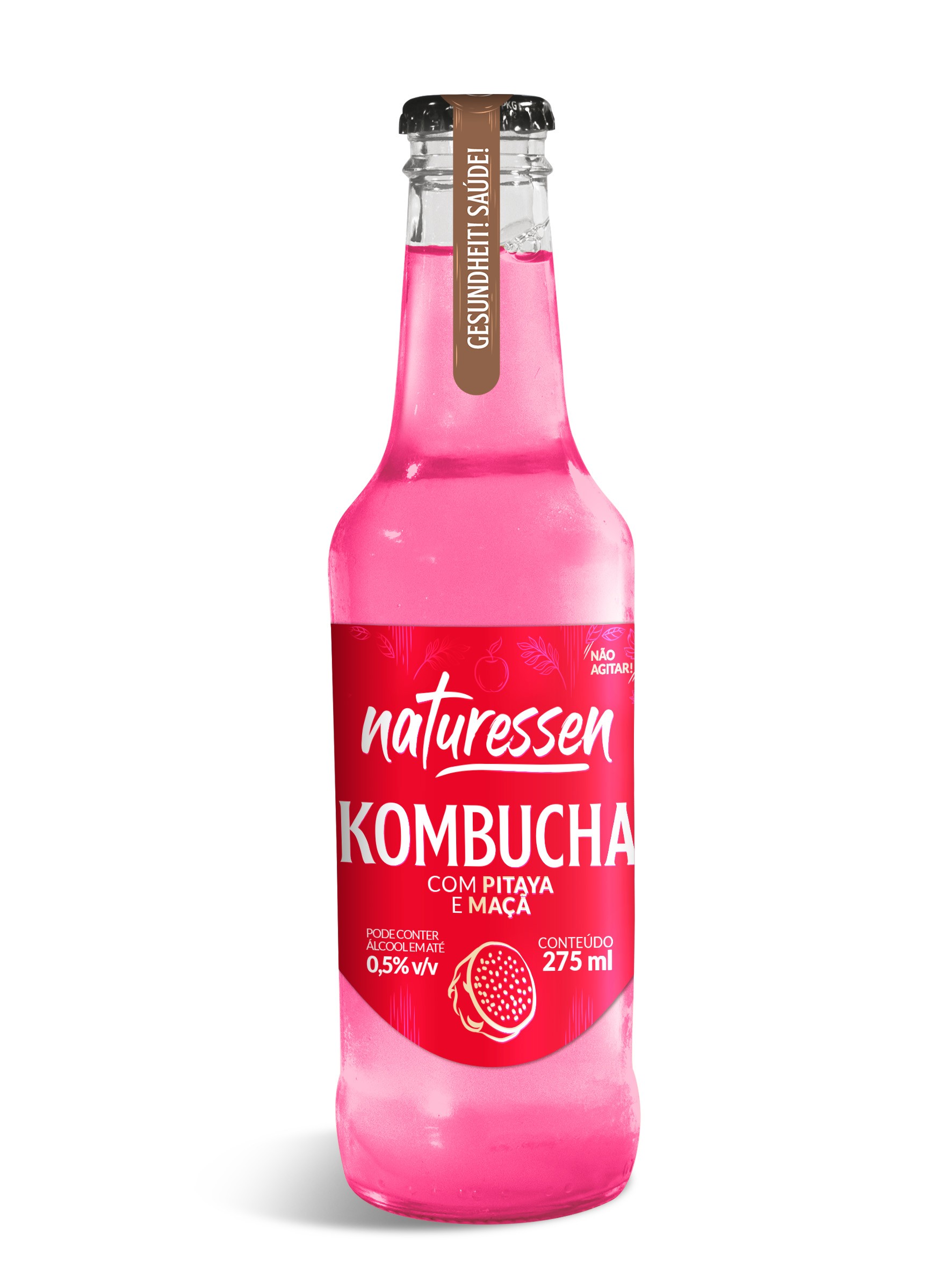 Kombucha com pitaya e maçã - 275ml