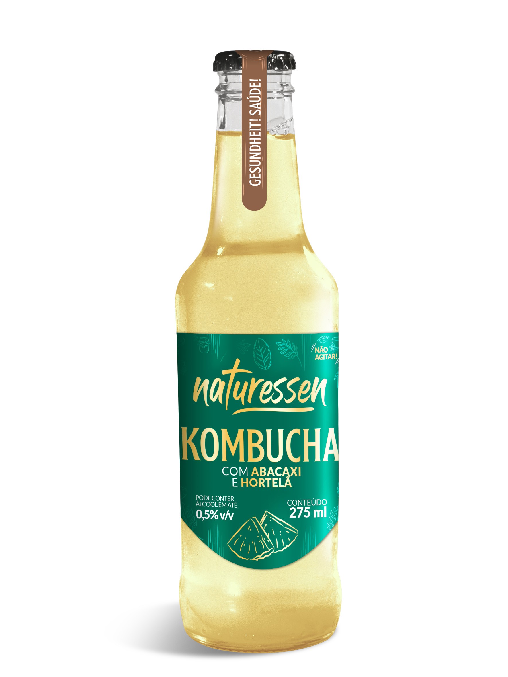Kombucha com abacaxi e hortelã - 275ml