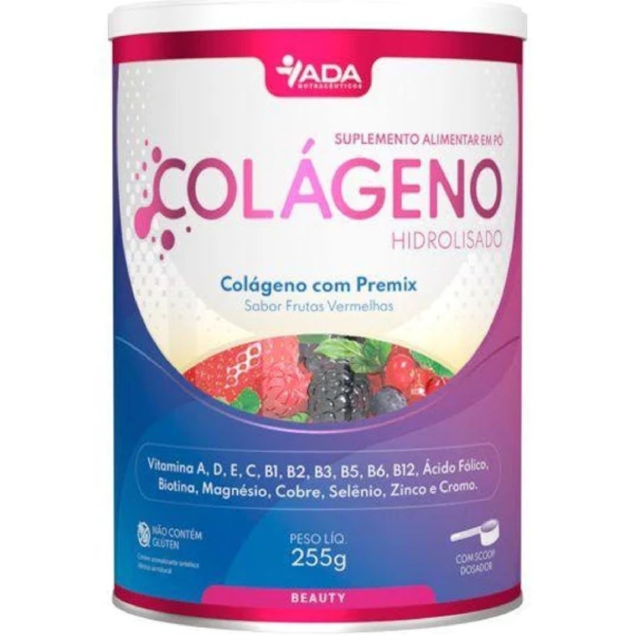 Colágeno Hidrolisado ADA Frutas Vermelhas 255g