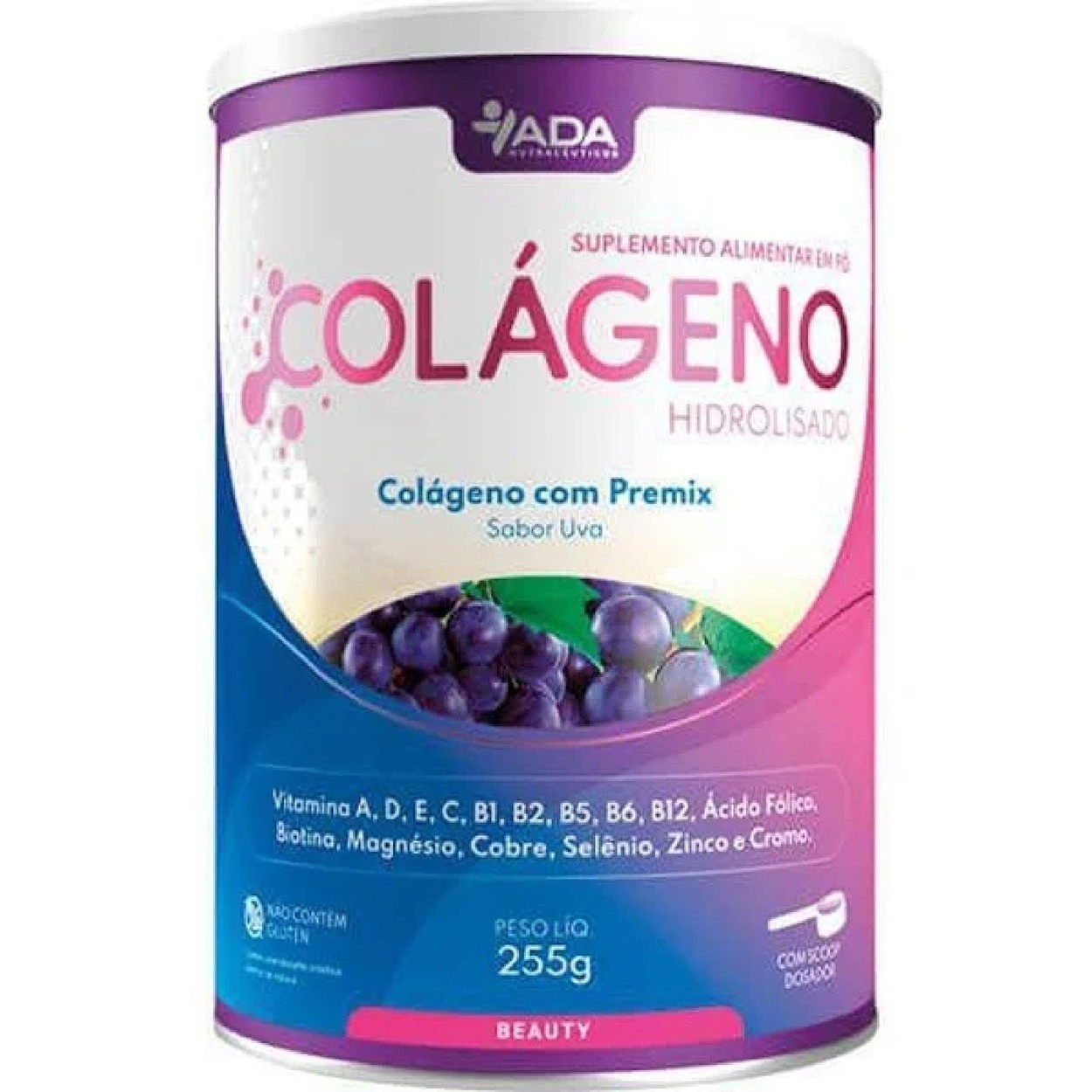 Colágeno Hidrolisado ADA Uva 255g