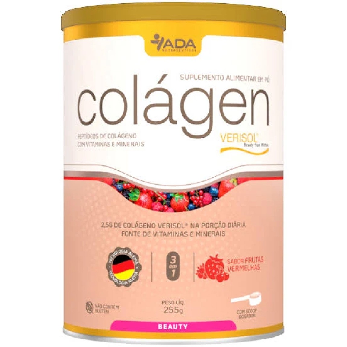 Colágeno Verisol  ADA Frutas vermelhas 255g